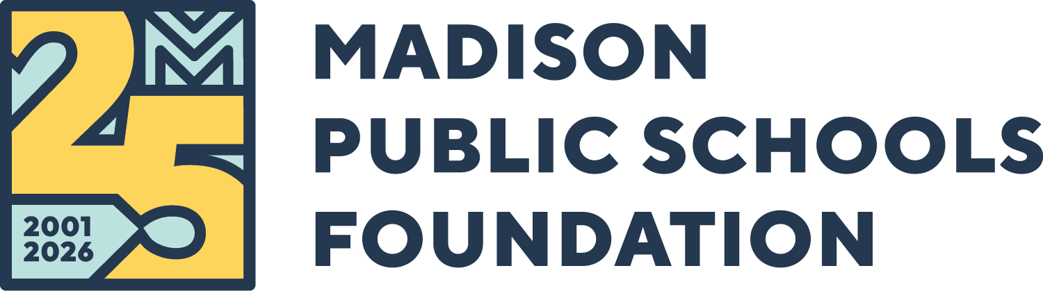 Madison Public Schools Foundation 25th anniversary logo, 2001 to 2026